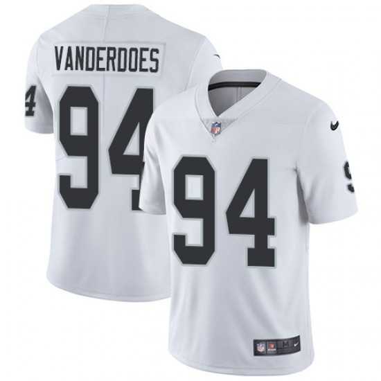 Nike Oakland Raiders #94 Eddie Vanderdoes White Men's Stitched NFL Vapor Untouchable Limited Jersey