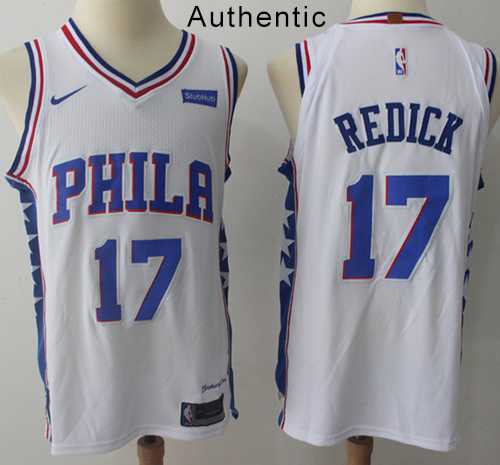 Nike Philadelphia 76ers #17 JJ Redick White NBA Authentic Association Edition Jersey