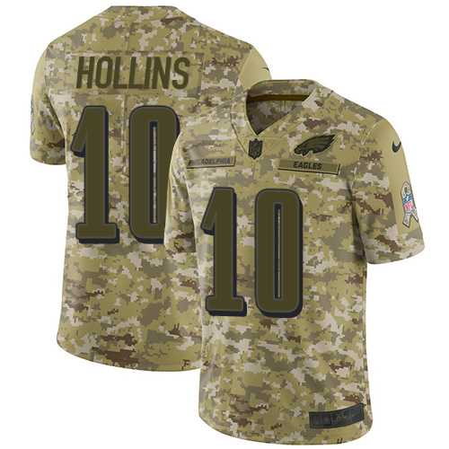 Nike Philadelphia Eagles #10 Mack Hollins Camo Men's Stitched NFL Limited 2018 Salute To Service Jersey