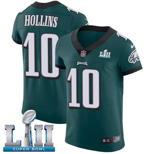 Nike Philadelphia Eagles #10 Mack Hollins Midnight Green Team Color Super Bowl LII Men's Stitched NFL Vapor Untouchable Elite Jersey