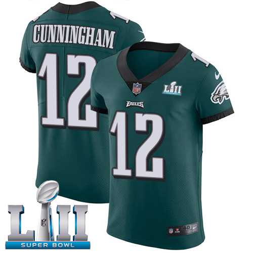 Nike Philadelphia Eagles #12 Randall Cunningham Midnight Green Team Color Super Bowl LII Men's Stitched NFL Vapor Untouchable Elite Jersey