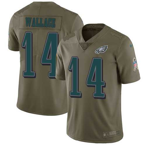 Nike Philadelphia Eagles #14 Mike Wallace Olive Men's Stitched NFL Limited 2017 Salute To Service Jersey