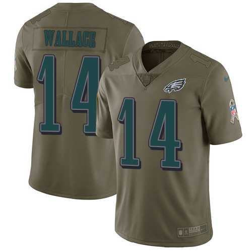 Nike Philadelphia Eagles #14 Mike Wallace Olive Men's Stitched NFL Limited 2017 Salute To Service Jersey Nike Philadelphia Eagles #14 Mike Wallace Olive Men's Stitched NFL Limited 2017 Salute To Service Jersey