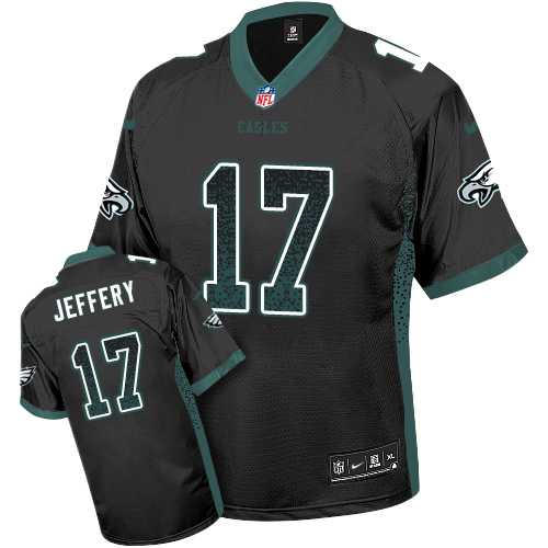 Nike Philadelphia Eagles #17 Alshon Jeffery Black Alternate Men's Stitched NFL Elite Drift Fashion Jersey