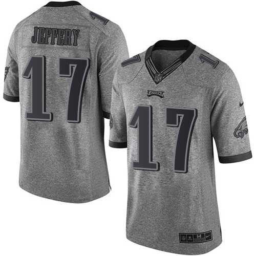 Nike Philadelphia Eagles #17 Alshon Jeffery Gray Men's Stitched NFL Limited Gridiron Gray Jersey