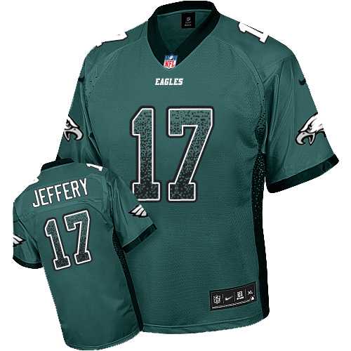 Nike Philadelphia Eagles #17 Alshon Jeffery Midnight Green Team Color Men's Stitched NFL Elite Drift Fashion Jersey