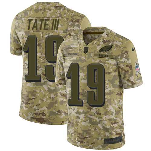Nike Philadelphia Eagles #19 Golden Tate III Camo Men's Stitched NFL Limited 2018 Salute To Service Jersey