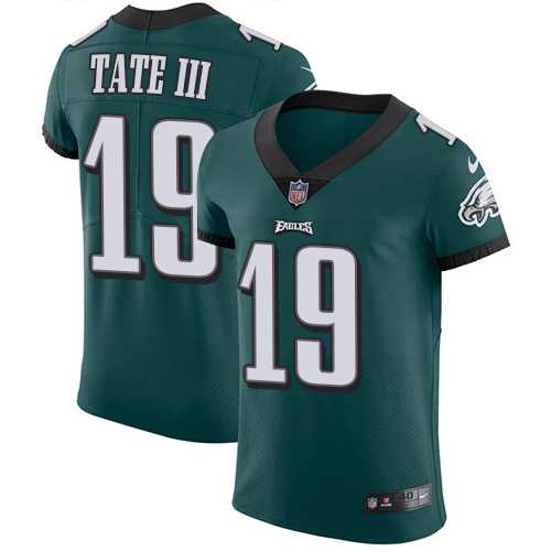 Nike Philadelphia Eagles #19 Golden Tate III Midnight Green Team Color Men's Stitched NFL Vapor Untouchable Elite Jersey