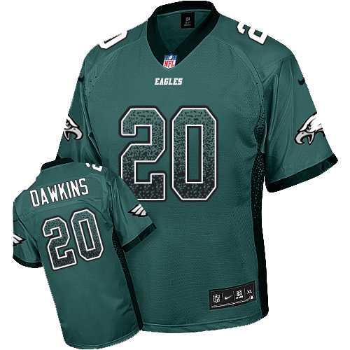 Nike Philadelphia Eagles #20 Brian Dawkins Midnight Green Team Color Men's Stitched NFL Elite Drift Fashion Jersey