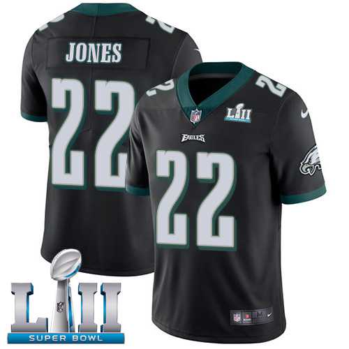 Nike Philadelphia Eagles #22 Sidney Jones Black Alternate Super Bowl LII Men's Stitched NFL Vapor Untouchable Limited Jersey