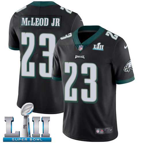 Nike Philadelphia Eagles #23 Rodney McLeod Jr Black Alternate Super Bowl LII Men's Stitched NFL Vapor Untouchable Limited Jersey