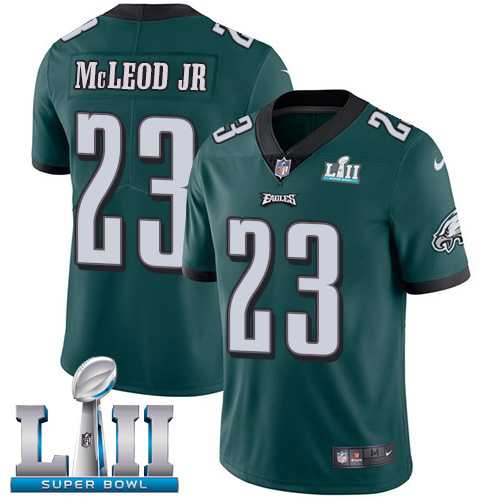Nike Philadelphia Eagles #23 Rodney McLeod Jr Midnight Green Team Color Super Bowl LII Men's Stitched NFL Vapor Untouchable Limited Jersey