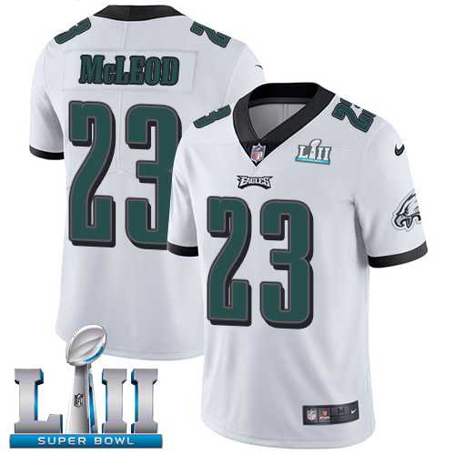 Nike Philadelphia Eagles #23 Rodney McLeod White Super Bowl LII Men's Stitched NFL Vapor Untouchable Limited Jersey