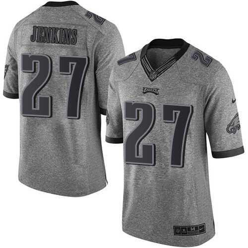 Nike Philadelphia Eagles #27 Malcolm Jenkins Gray Men's Stitched NFL Limited Gridiron Gray Jersey