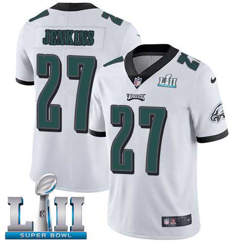 Nike Philadelphia Eagles #27 Malcolm Jenkins White Super Bowl LII Men's Stitched NFL Vapor Untouchable Limited Jersey