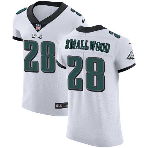 Nike Philadelphia Eagles #28 Wendell Smallwood White Men's Stitched NFL Vapor Untouchable Elite Jersey