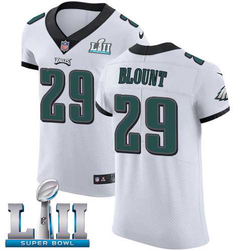 Nike Philadelphia Eagles #29 LeGarrette Blount White Super Bowl LII Men's Stitched NFL Vapor Untouchable Elite Jersey