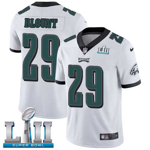 Nike Philadelphia Eagles #29 LeGarrette Blount White Super Bowl LII Men's Stitched NFL Vapor Untouchable Limited Jersey