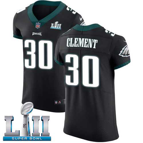 Nike Philadelphia Eagles #30 Corey Clement Black Alternate Super Bowl LII Men's Stitched NFL Vapor Untouchable Elite Jersey