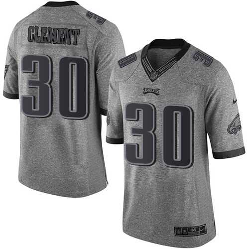 Nike Philadelphia Eagles #30 Corey Clement Gray Men's Stitched NFL Limited Gridiron Gray Jersey