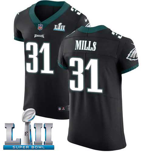 Nike Philadelphia Eagles #31 Jalen Mills Black Alternate Super Bowl LII Men's Stitched NFL Vapor Untouchable Elite Jersey