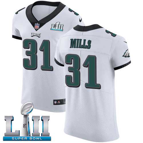 Nike Philadelphia Eagles #31 Jalen Mills White Super Bowl LII Men's Stitched NFL Vapor Untouchable Elite Jersey
