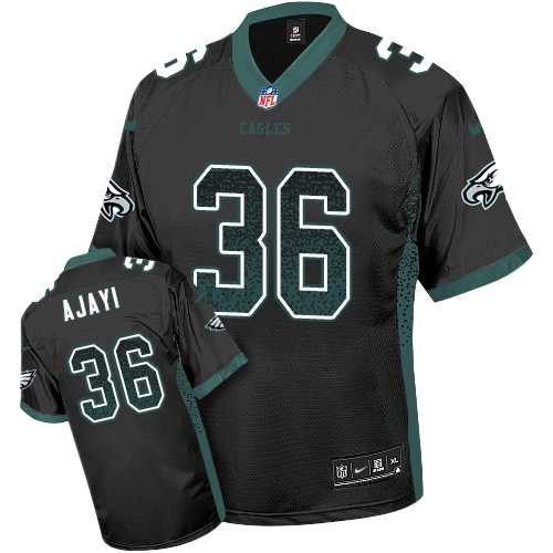 Nike Philadelphia Eagles #36 Jay Ajayi Black Alternate Men's Stitched NFL Elite Drift Fashion Jersey