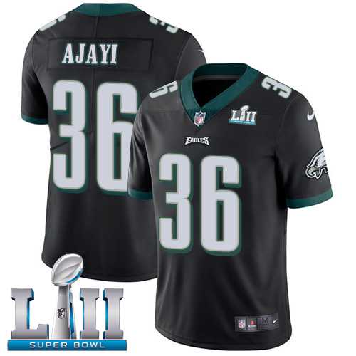 Nike Philadelphia Eagles #36 Jay Ajayi Black Alternate Super Bowl LII Men's Stitched NFL Vapor Untouchable Limited Jersey