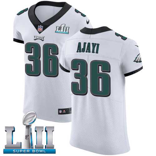 Nike Philadelphia Eagles #36 Jay Ajayi White Super Bowl LII Men's Stitched NFL Vapor Untouchable Elite Jersey