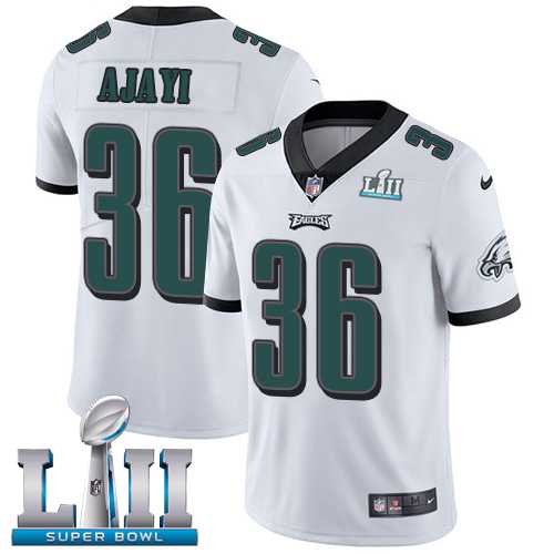 Nike Philadelphia Eagles #36 Jay Ajayi White Super Bowl LII Men's Stitched NFL Vapor Untouchable Limited Jersey