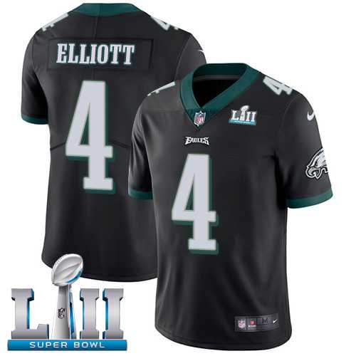 Nike Philadelphia Eagles #4 Jake Elliott Black Alternate Super Bowl LII Men's Stitched NFL Vapor Untouchable Limited Jersey