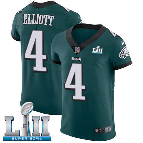 Nike Philadelphia Eagles #4 Jake Elliott Midnight Green Team Color Super Bowl LII Men's Stitched NFL Vapor Untouchable Elite Jersey