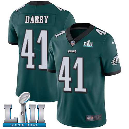Nike Philadelphia Eagles #41 Ronald Darby Midnight Green Team Color Super Bowl LII Men's Stitched NFL Vapor Untouchable Limited Jersey