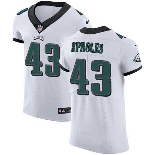 Nike Philadelphia Eagles #43 Darren Sproles White Men's Stitched NFL Vapor Untouchable Elite Jersey