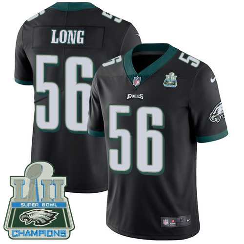 Nike Philadelphia Eagles #56 Chris Long Black Alternate Super Bowl LII Champions Men's Stitched NFL Vapor Untouchable Limited Jersey