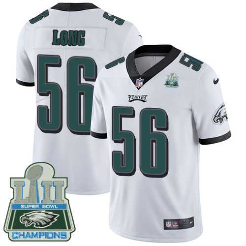 Nike Philadelphia Eagles #56 Chris Long White Super Bowl LII Champions Men's Stitched NFL Vapor Untouchable Limited Jersey