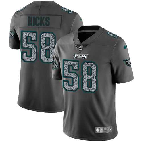 Nike Philadelphia Eagles #58 Jordan Hicks Gray Static Men's NFL Vapor Untouchable Limited Jersey