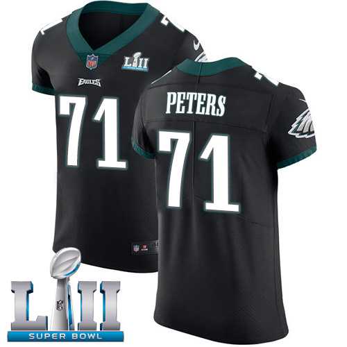 Nike Philadelphia Eagles #71 Jason Peters Black Alternate Super Bowl LII Men's Stitched NFL Vapor Untouchable Elite Jersey