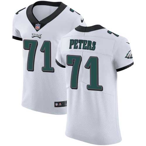 Nike Philadelphia Eagles #71 Jason Peters White Men's Stitched NFL Vapor Untouchable Elite Jersey