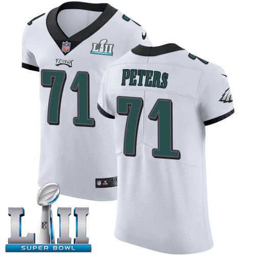 Nike Philadelphia Eagles #71 Jason Peters White Super Bowl LII Men's Stitched NFL Vapor Untouchable Elite Jersey