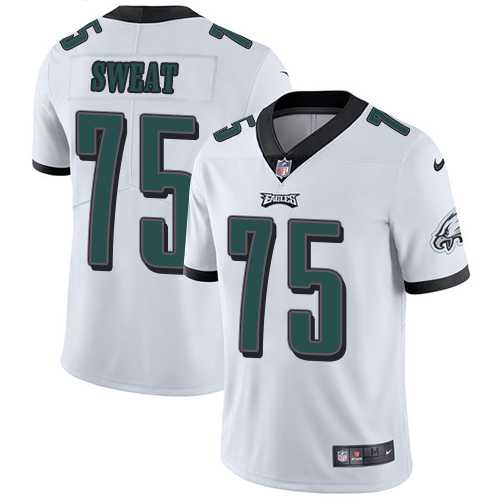 Nike Philadelphia Eagles #75 Josh Sweat White Men's Stitched NFL Vapor Untouchable Limited Jersey