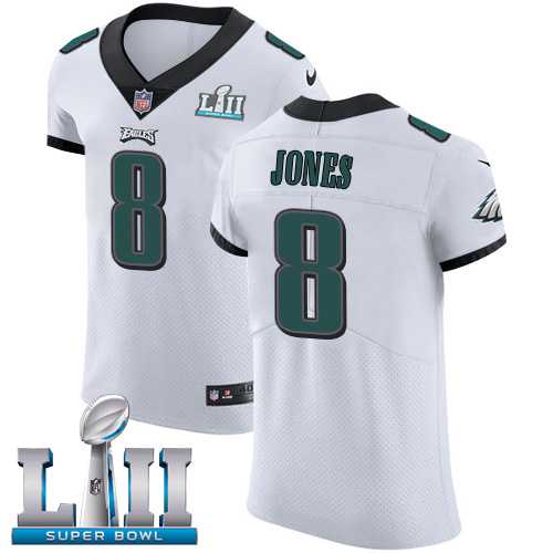 Nike Philadelphia Eagles #8 Donnie Jones White Super Bowl LII Men's Stitched NFL Vapor Untouchable Elite Jersey
