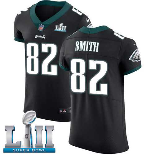 Nike Philadelphia Eagles #82 Torrey Smith Black Alternate Super Bowl LII Men's Stitched NFL Vapor Untouchable Elite Jersey