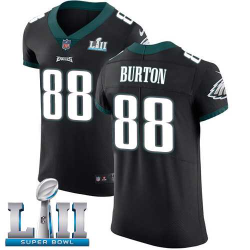 Nike Philadelphia Eagles #88 Trey Burton Black Alternate Super Bowl LII Men's Stitched NFL Vapor Untouchable Elite Jersey
