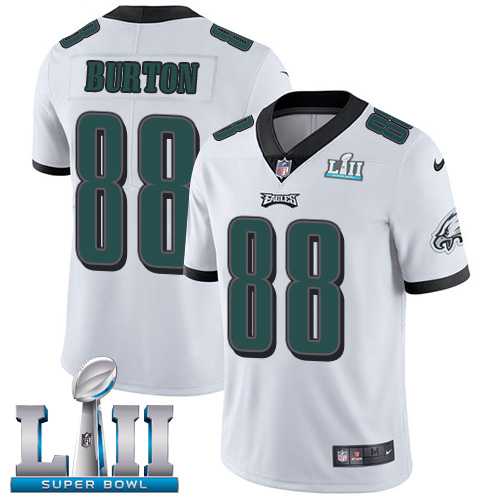Nike Philadelphia Eagles #88 Trey Burton White Super Bowl LII Men's Stitched NFL Vapor Untouchable Limited Jersey