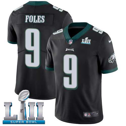 Nike Philadelphia Eagles #9 Nick Foles Black Alternate Super Bowl LII Men's Stitched NFL Vapor Untouchable Limited Jersey