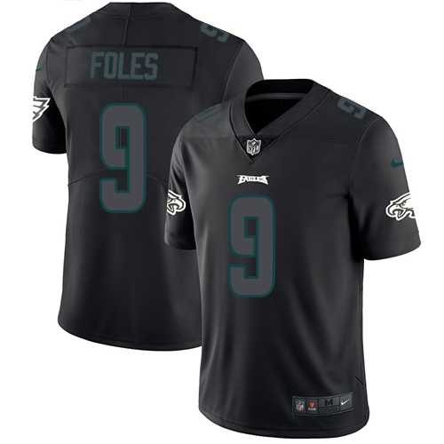 Nike Philadelphia Eagles #9 Nick Foles Black Men's Stitched NFL Limited Rush Impact Jersey