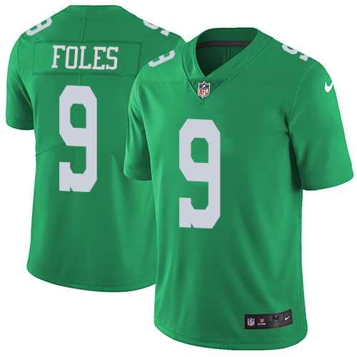 Nike Philadelphia Eagles #9 Nick Foles Green Men's Stitched NFL Limited Rush Jersey
