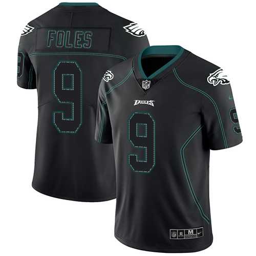 Nike Philadelphia Eagles #9 Nick Foles Lights Out Black Men's Stitched NFL Limited Rush Jersey