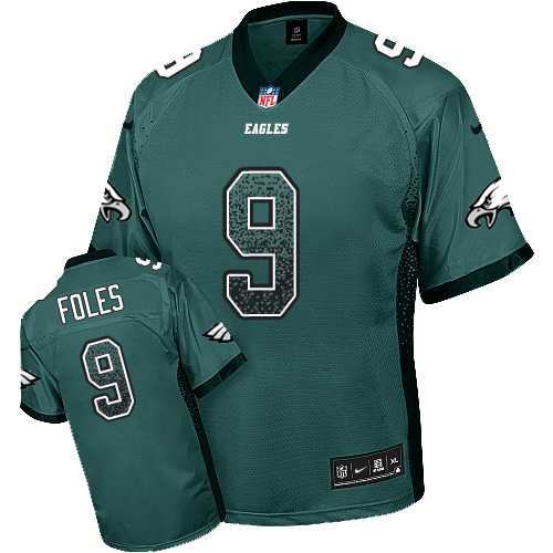 Nike Philadelphia Eagles #9 Nick Foles Midnight Green Team Color Men's Stitched NFL Elite Drift Fashion Jersey